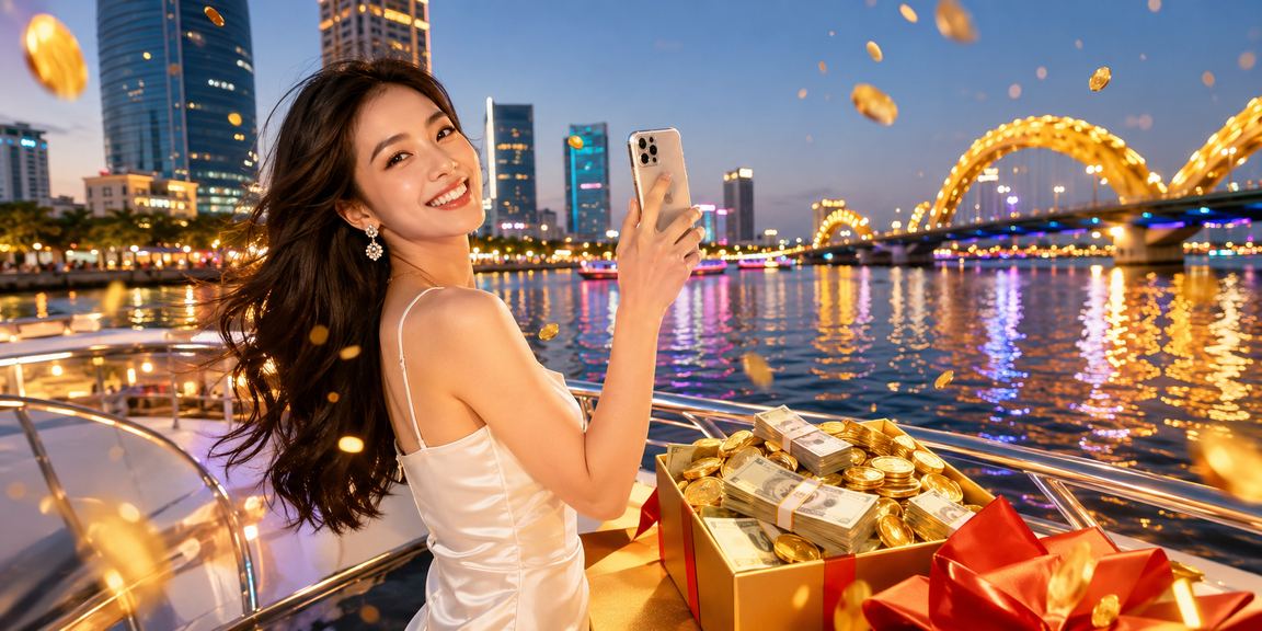 Người dùng tại Đà Nẵng xem phân tích kèo trên điện thoại di động tại lễ hội