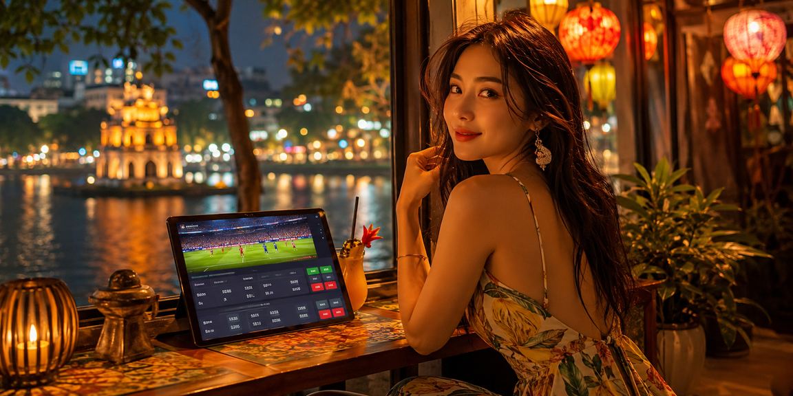 Người dùng tại Hà Nội kiểm tra tài khoản và thông tin bảo mật trên điện thoại trong quán cà phê
